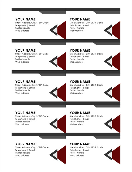 Ms Office Business Card Templates Business Cards Fice