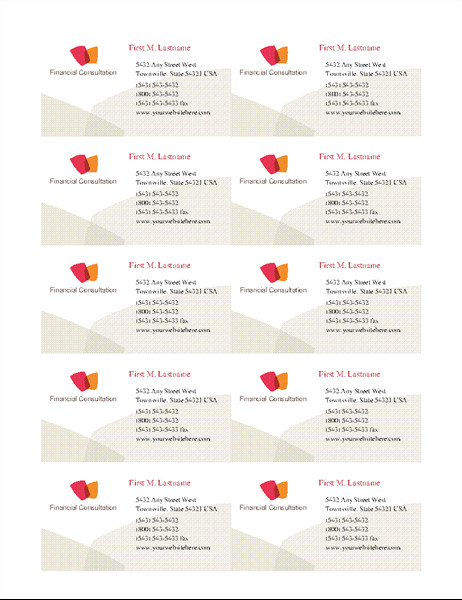 Ms Office Business Card Templates Business Cards Fice