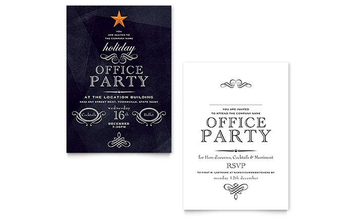 Ms Office Invitation Template Fice Holiday Party Invitation Template Word &amp; Publisher