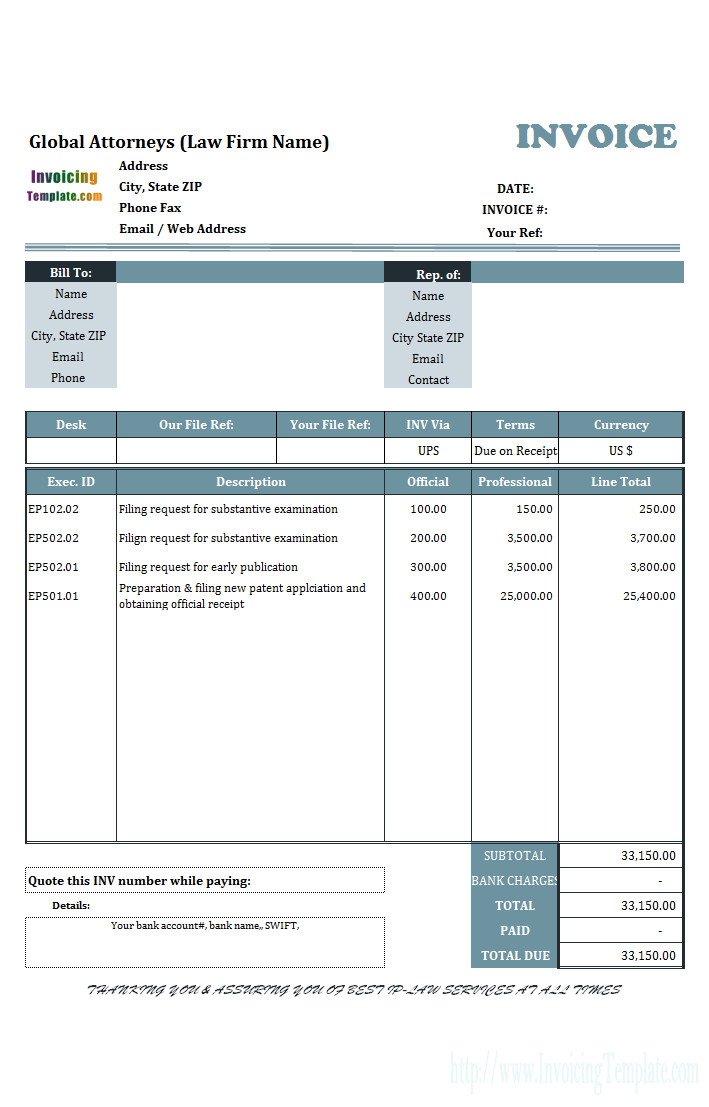 Ms Office Invoice Template 20 Microsoft Fice Invoice Templates Free Download