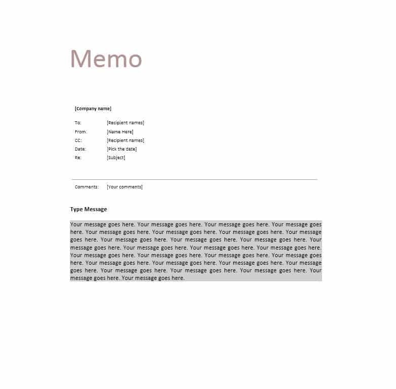 Ms Word Memo Templates Business Memo Templates 40 Memo format Samples In Word