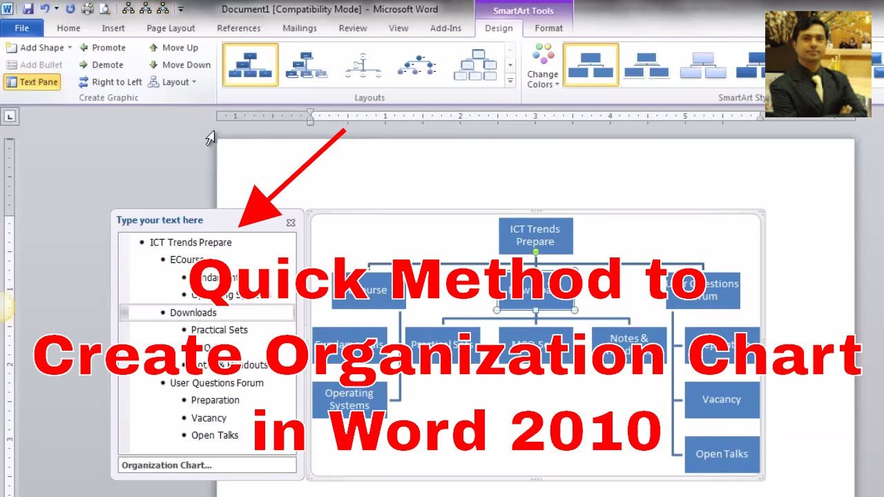 Ms Word org Chart Templates How to Make An organizational Chart Creating