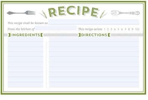 Ms Word Recipe Template 21 Free Recipe Card Template Word Excel formats