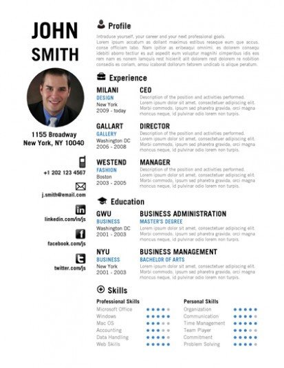 Ms Word Resume Template Download Cvfolio Best 10 Resume Templates for Microsoft Word