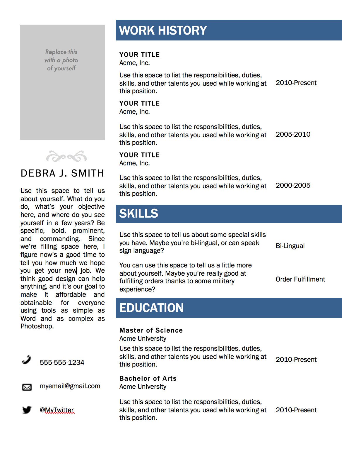 Ms Word Resume Template Download Free Microsoft Word Resume Template — Superpixel