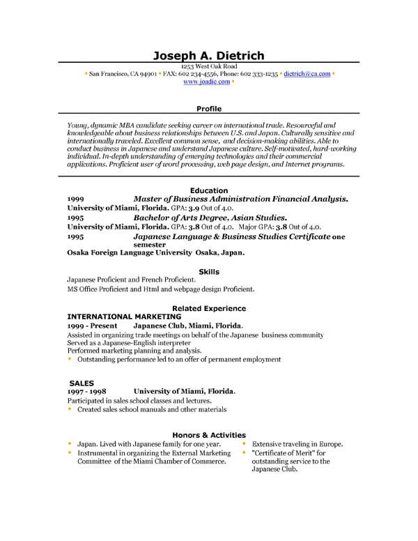 Ms Word Resume Template Download Free Resume Template Downloads