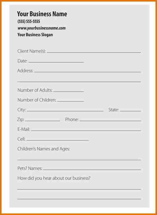 New Client form Template 28 Of Client Information form Template