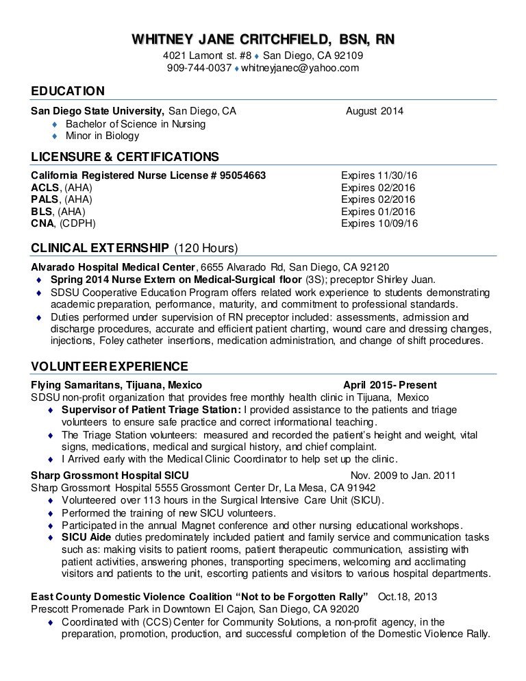 New Grad Nursing Resume Templates Rn Resume New Grad Draft 1
