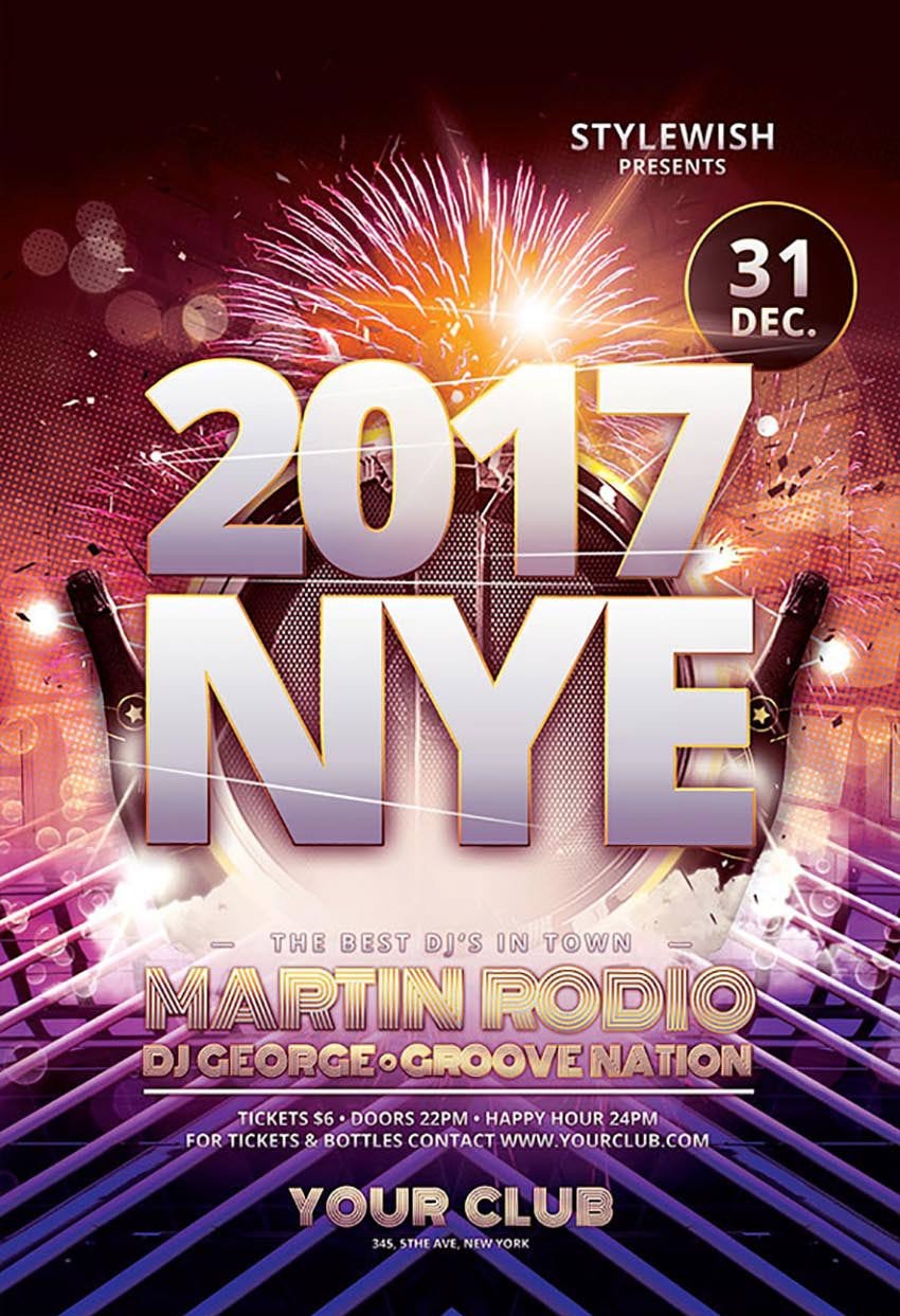 New Year Eve Flyer 50 Amazing Christmas and New Year S Eve Flyers for the