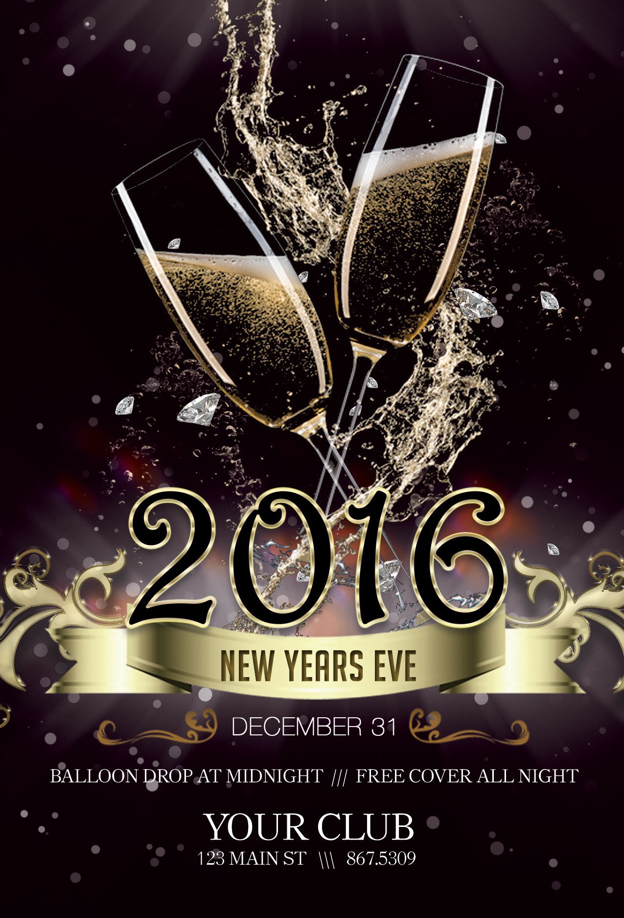New Year Eve Flyer New Years Eve Flyer Club Flyer Fresh View Concepts