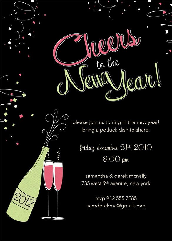 New Year Party Invitation Template 28 New Year Invitation Templates – Free Word Pdf Psd