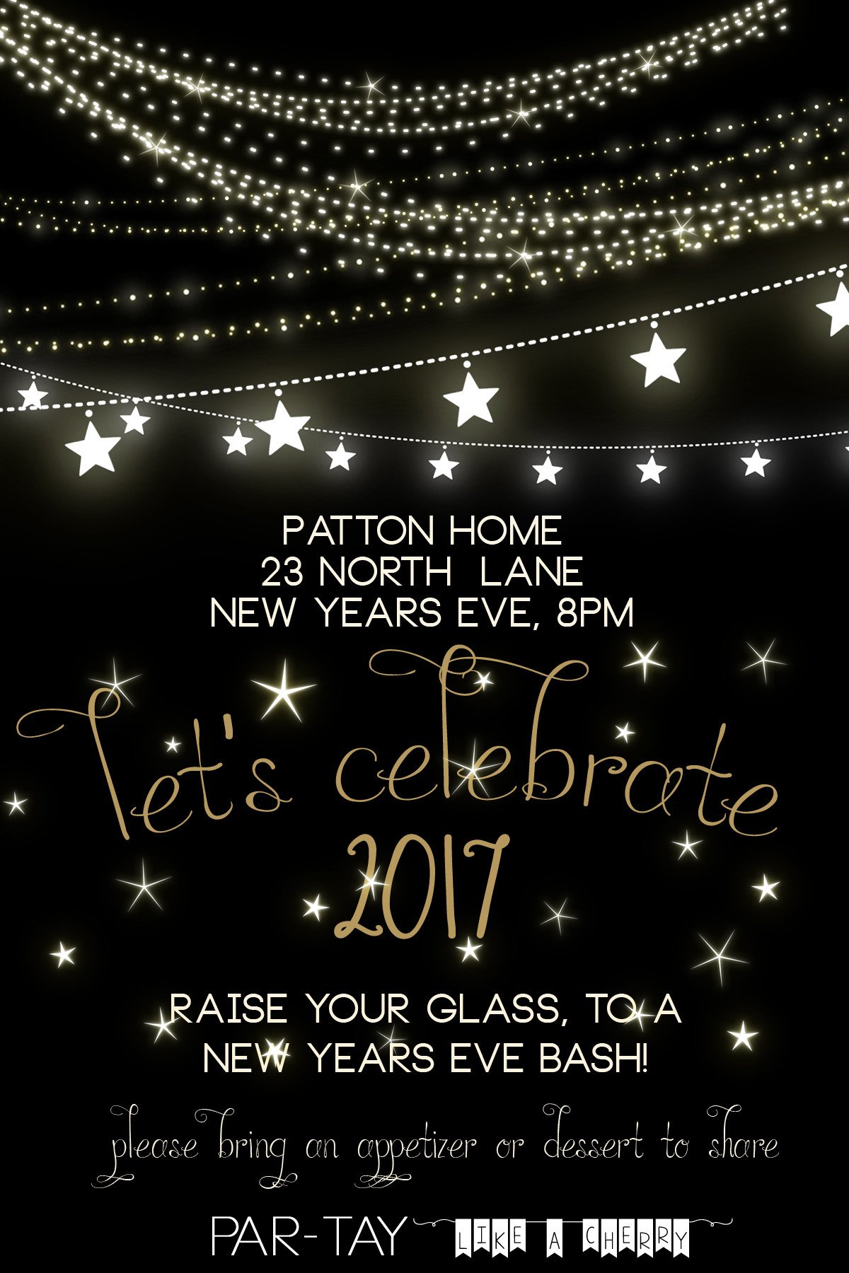 New Year Party Invitation Template Free New Years Party Invitation Party Like A Cherry