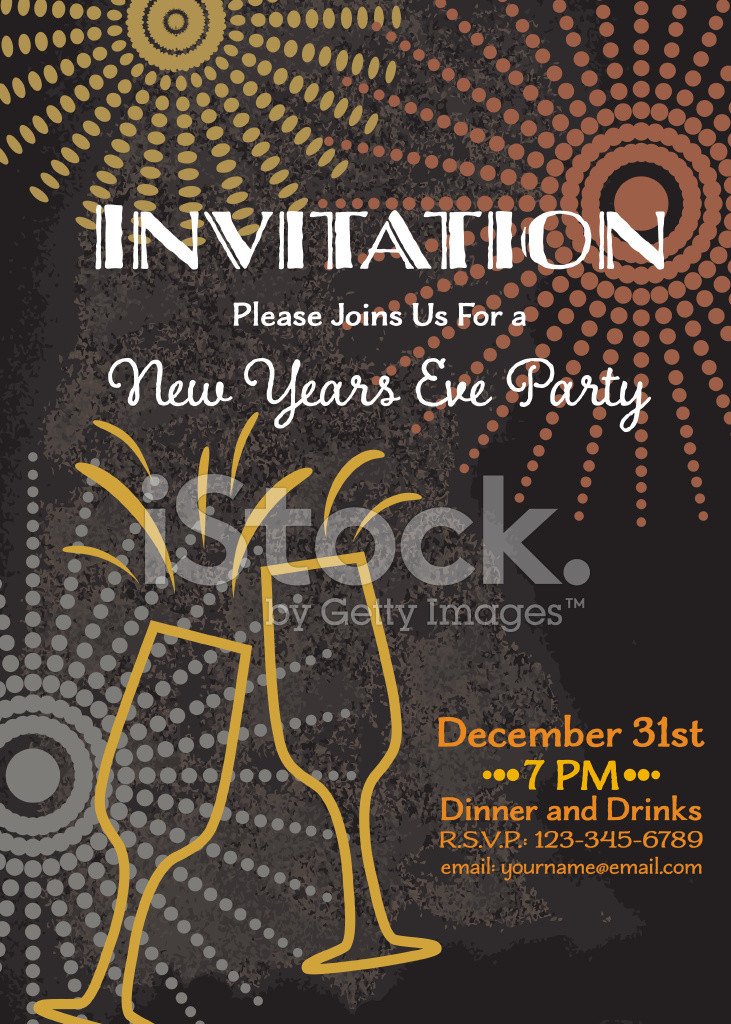 New Year Party Invitation Template New Year S Eve Party Invitation Template Stock Photos