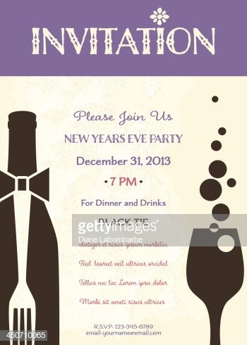 New Year Party Invitation Template New Years Eve Party Invitation Template Vector Art