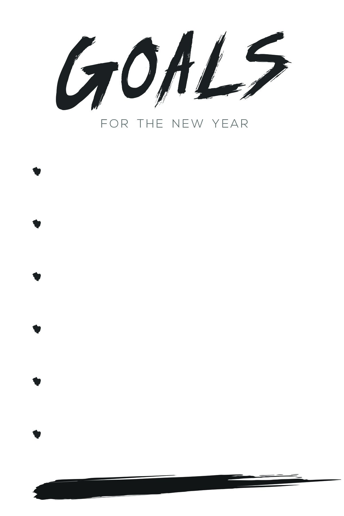 New Years Resolution Template New Year S Resolutions
