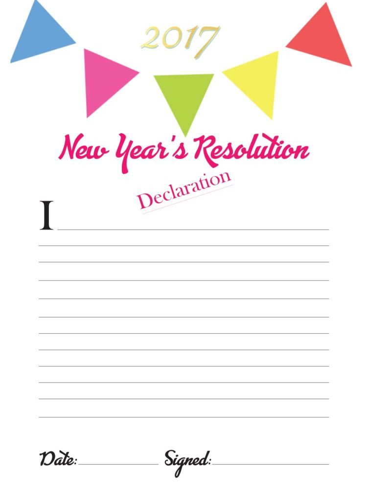 New Years Resolution Template This Cute New Year S Resolution Template is Great for