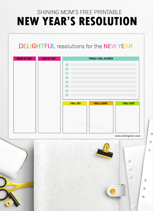 New Years Resolution Template Write Your New Year’s Resolution Here