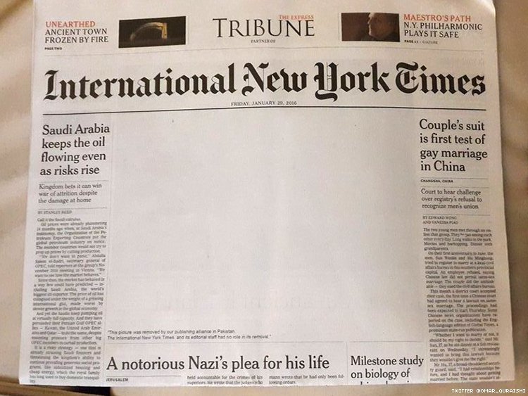 New York Times Newspaper Template Pakistan Paper Censors Gay Kiss On Front Page Of New York