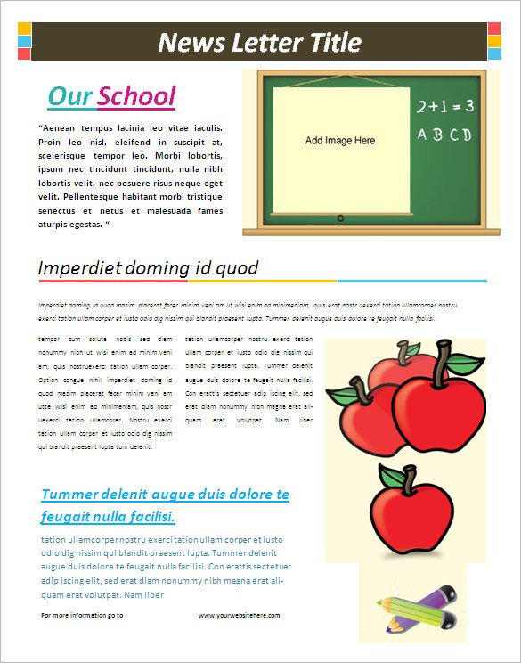 Newsletter Sample for School 5 School Newsletter Templates Doc Pdf