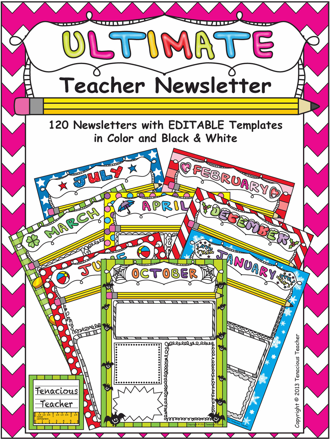 Newsletter Templates for Teachers Ultimate Teacher Newsletter—120 Color and Black and White