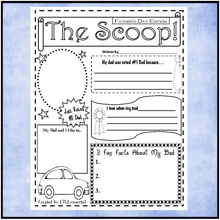 Newspaper Template for Kids Father S Day Newspaper Template