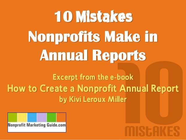 Non Profit Annual Report Template 10 Mistakes Nonprofits Make In Annual Reports