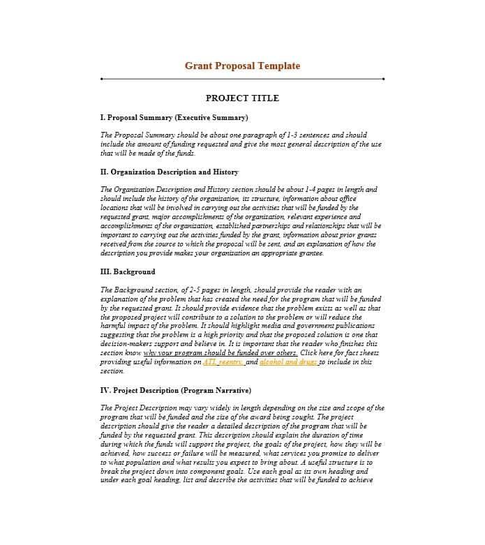Non Profit Proposal Template 40 Grant Proposal Templates [nsf Non Profit Research]