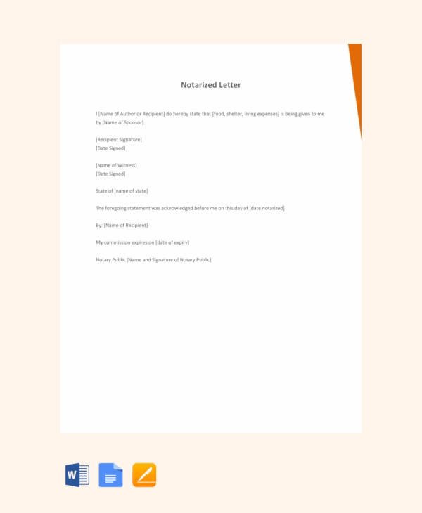 Notarized Letter Template Word 10 Sample Notarized Letters Pdf Word