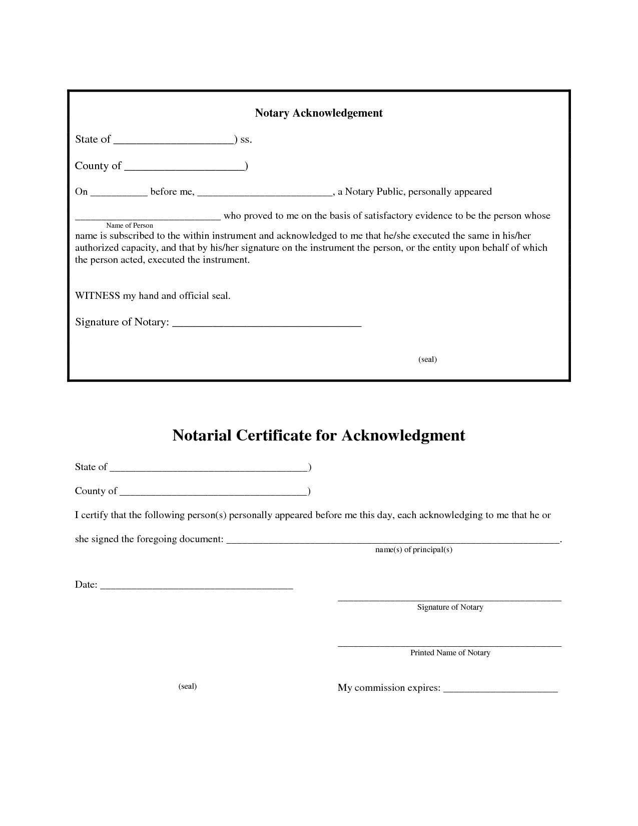Notary Signature Block Template 12 Best S Of Jurat form 2012 Florida Notary