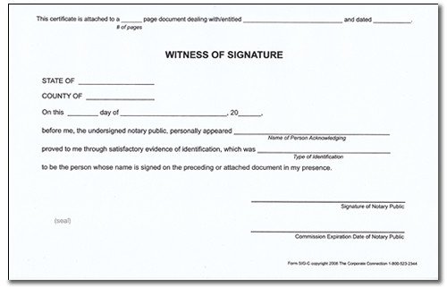 Notary Signature Block Template 30 Of In Witness Notary form Template