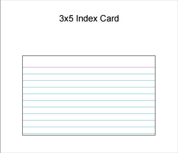 Note Card Template Free Index Card Template 8 Download Free Documents In Pdf
