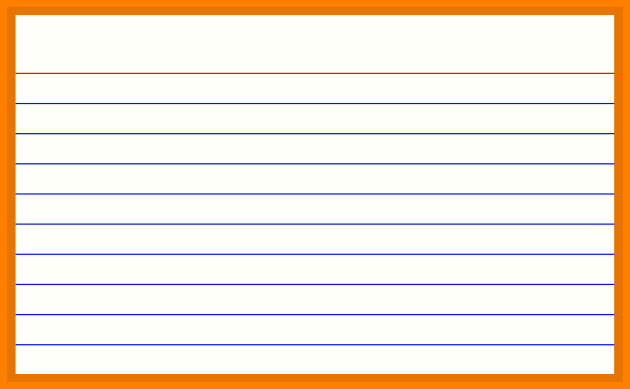Note Card Template Word 6 Index Card Template Word