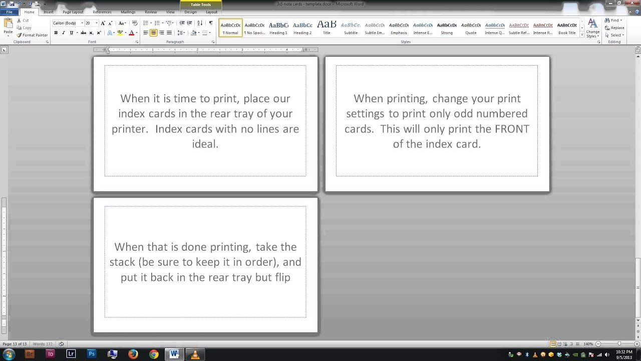 Note Card Template Word Note Index Cards Word Template