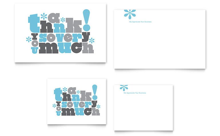 Note Card Template Word Thank You Very Much Note Card Template Word &amp; Publisher