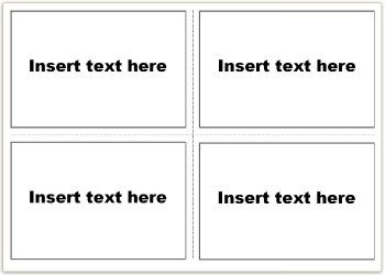 Note Card Template Word Vocabulary Flash Cards Using Ms Word