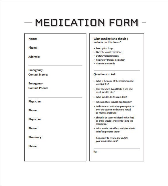 Nursing Drug Card Template 4 Medication Card Templates Doc Pdf