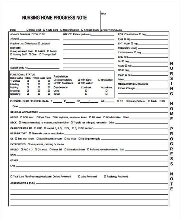 Nursing Progress Notes Examples 6 Nursing Note Templates Free Samples Examples format