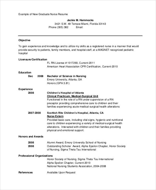 Nursing Student Resume Template Sample Nursing Student Resume 8 Examples In Word Pdf