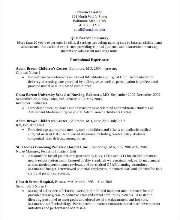 Nursing Student Resumes Examples Nursing Student Resume Clinical Experience