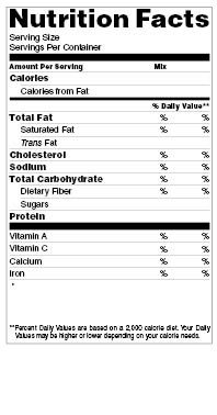 Nutrition Facts Template Word Nutrition Label Blank Ftempo Inspiration