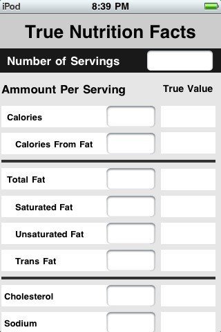 Nutrition Label Template Excel Nutrition Facts Label Maker software