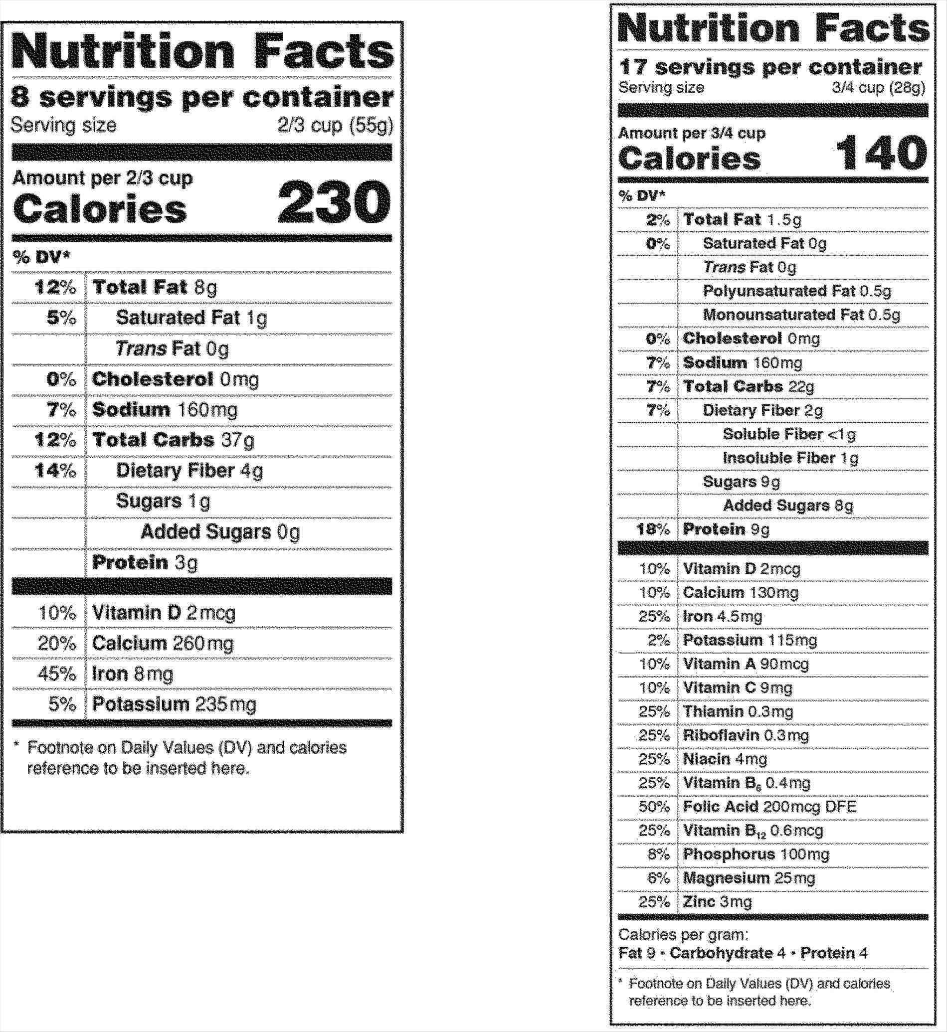 Nutrition Label Template Excel Nutrition Label Template Blank