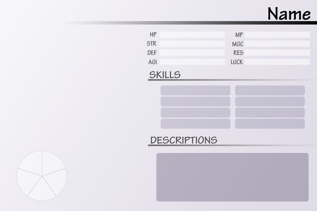 Oc Reference Sheet Template 30 Of Oc Information Template