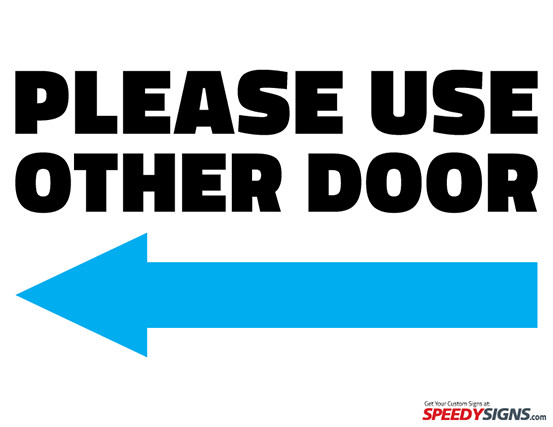 Office Door Signs Templates Free Please Use Other Door Left Arrow Printable Sign