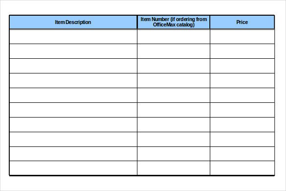 Office Supplies Inventory Template 17 Sample Supply Inventory Templates