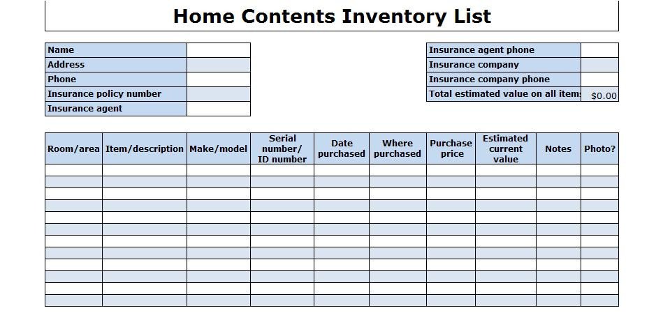 Office Supplies Inventory Template 29 Of Fice Furniture List Template