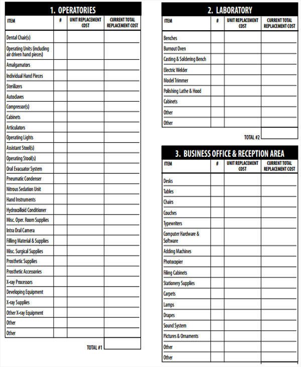 Office Supplies Inventory Template 9 Equipment Inventory List Templates Free Samples