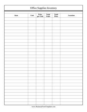 Office Supplies Inventory Template Fice Supplies Inventory Template
