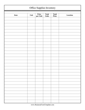 Office Supplies Inventory Template Fice Supplies Inventory Template