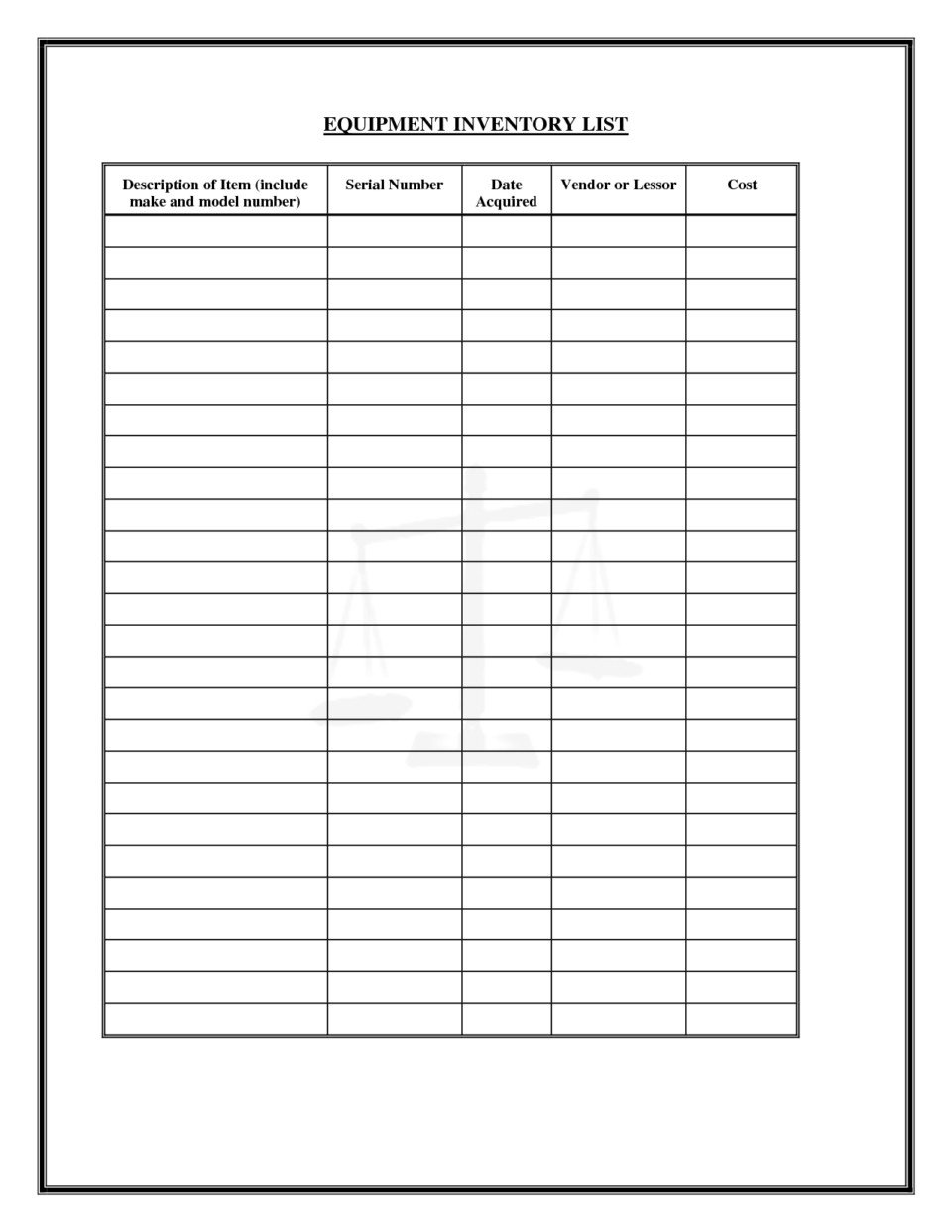 Office Supplies Inventory Template Fice Supply Inventory List Template
